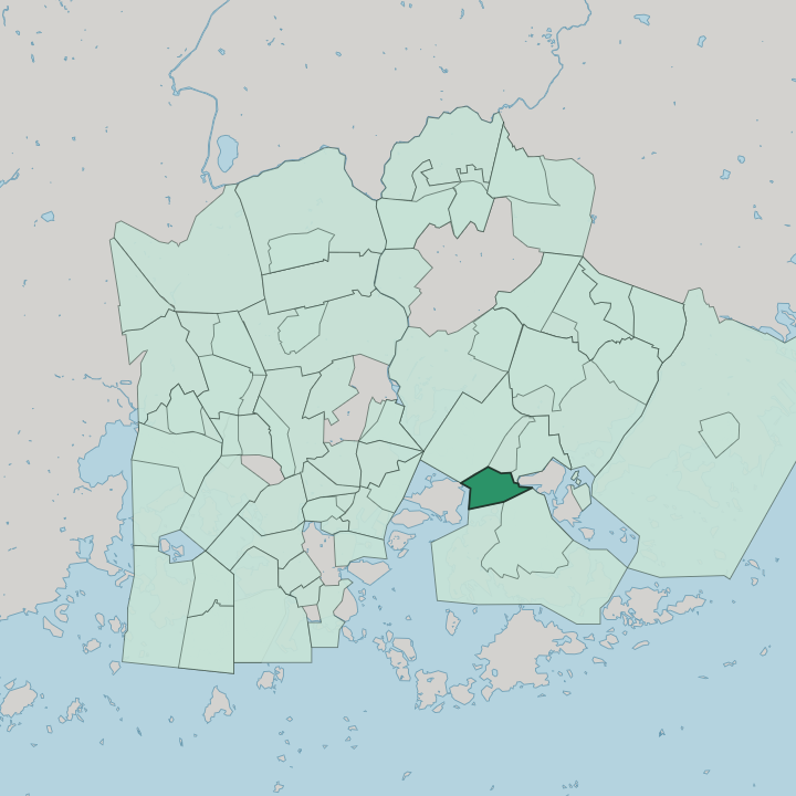 Map showing Herttoniemenranta — In Helsinki