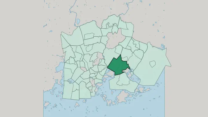 Map of Herttoniemi in Helsinki