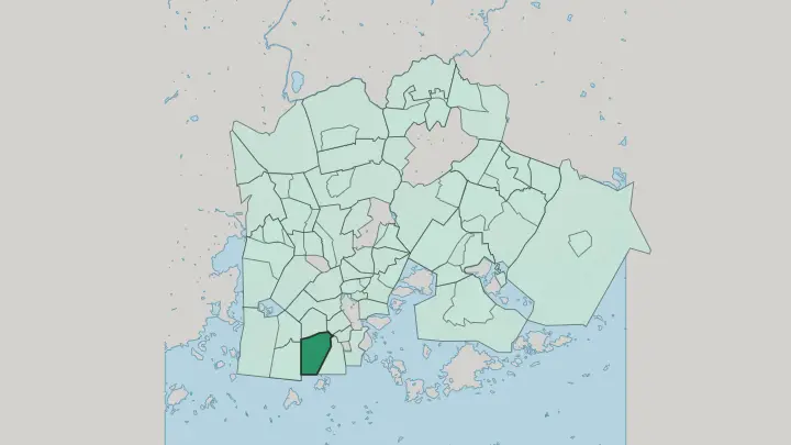 Map of Jätkäsaari in Helsinki