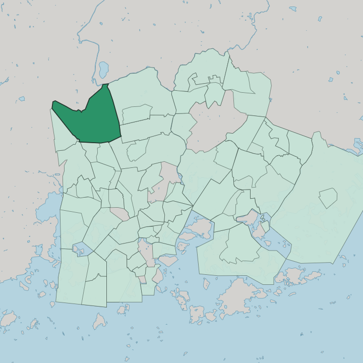 Map showing Kaarela — In Helsinki
