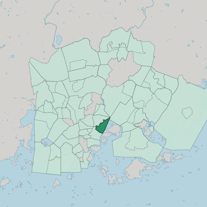Map showing Kalasatama — In Helsinki