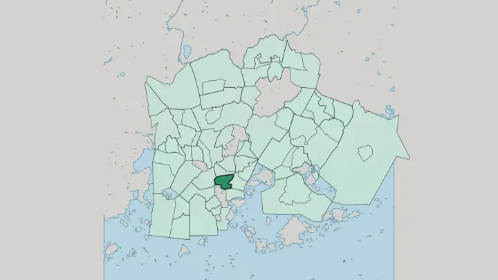 Map of Kallio in Helsinki