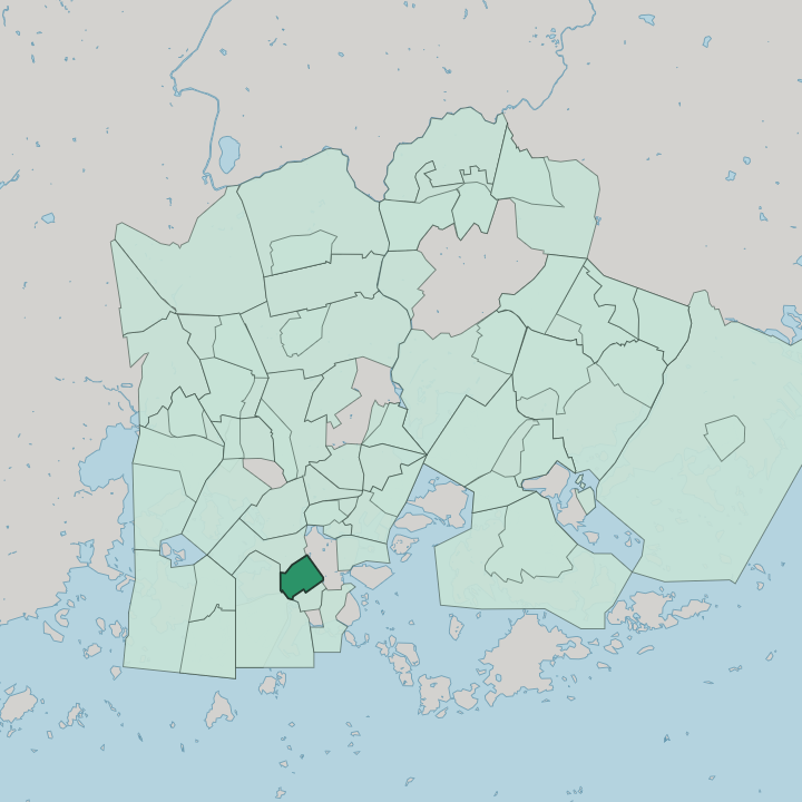 Map showing Kamppi — In Helsinki
