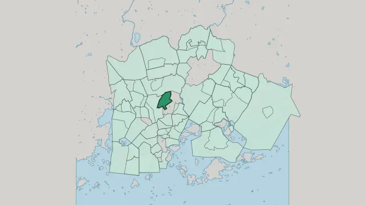 Map of Käpylä in Helsinki