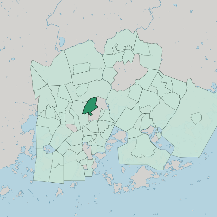 Map showing Käpylä — In Helsinki