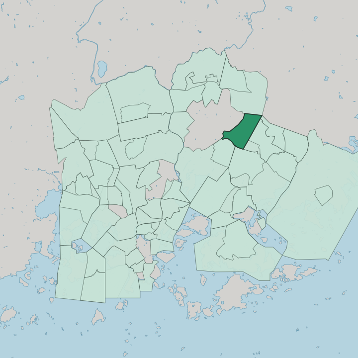 Map showing Kivikko — In Helsinki
