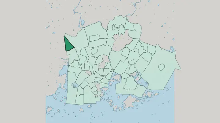 Map of Konala in Helsinki