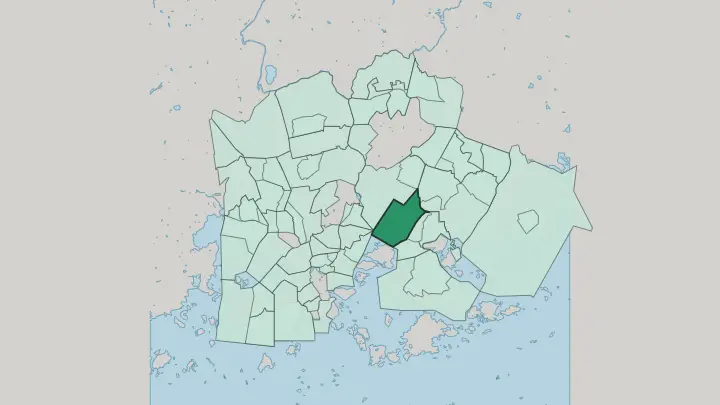 Map of Länsi-Herttoniemi in Helsinki