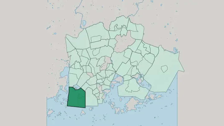 Map of Lauttasaari in Helsinki