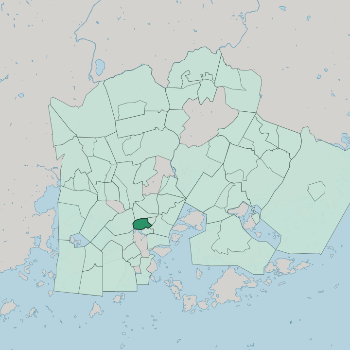 Map showing Linjat — In Helsinki