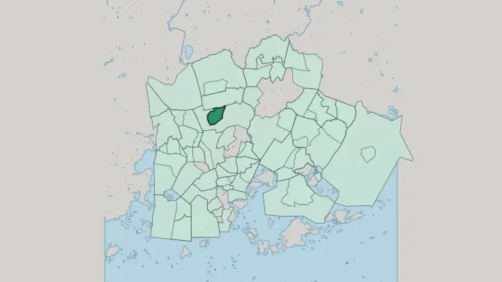 Map of Maunula in Helsinki