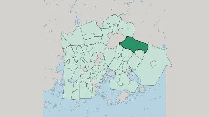 Map of Mellunkylä in Helsinki
