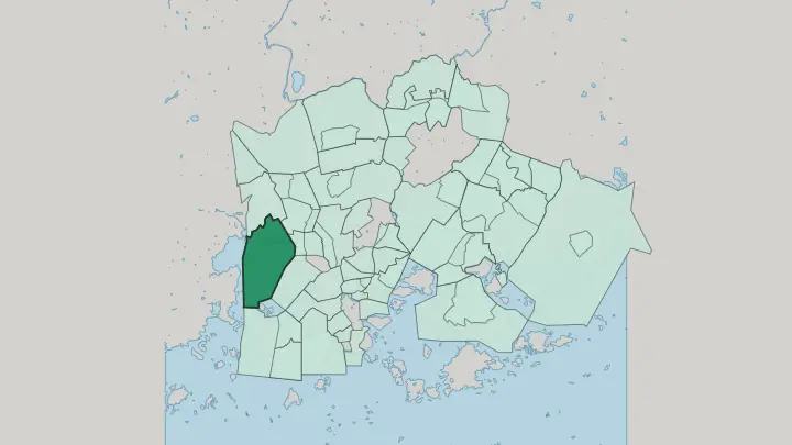 Map of Munkkiniemi in Helsinki