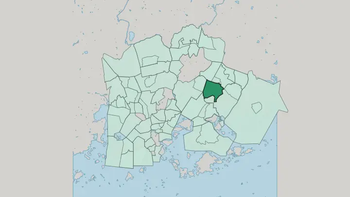 Map of Myllypuro in Helsinki