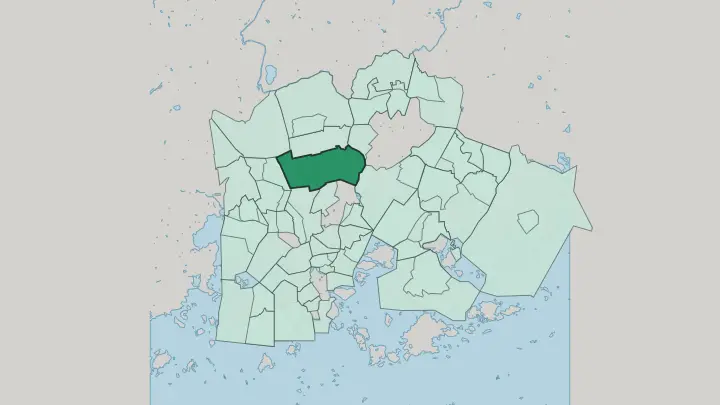 Map of Oulunkylä in Helsinki