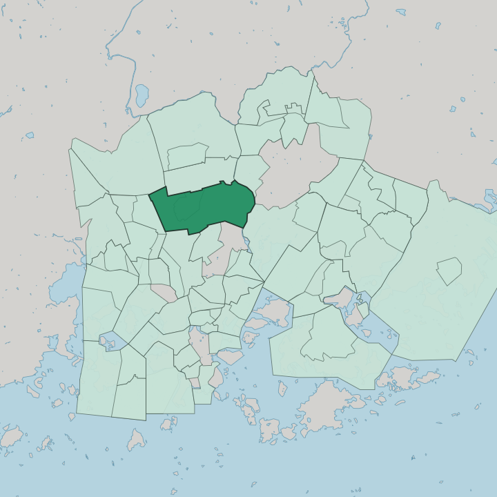 Map showing Oulunkylä — In Helsinki