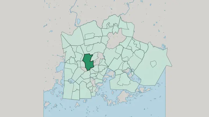 Map of Pasila in Helsinki