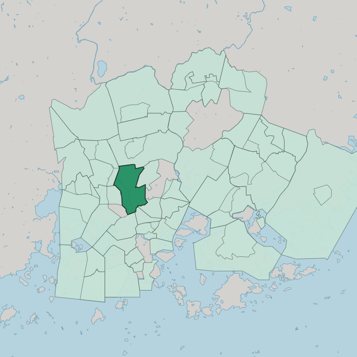 Map showing Pasila — In Helsinki