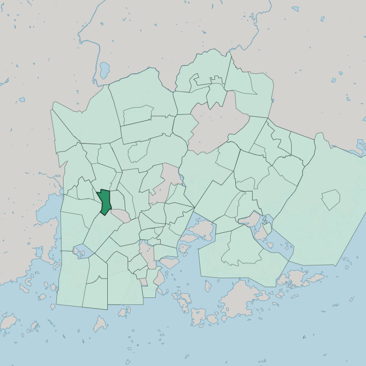 Map showing Pikku-Huopalahti — In Helsinki
