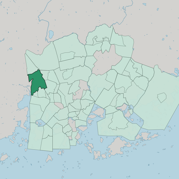 Map showing Pitäjänmäki — In Helsinki