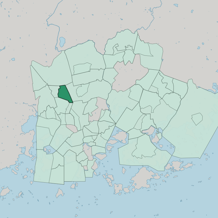 Map showing Pohjois-Haaga — In Helsinki