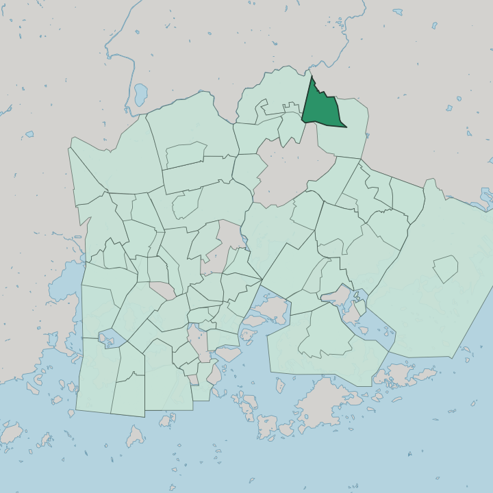 Map showing Puistola — In Helsinki