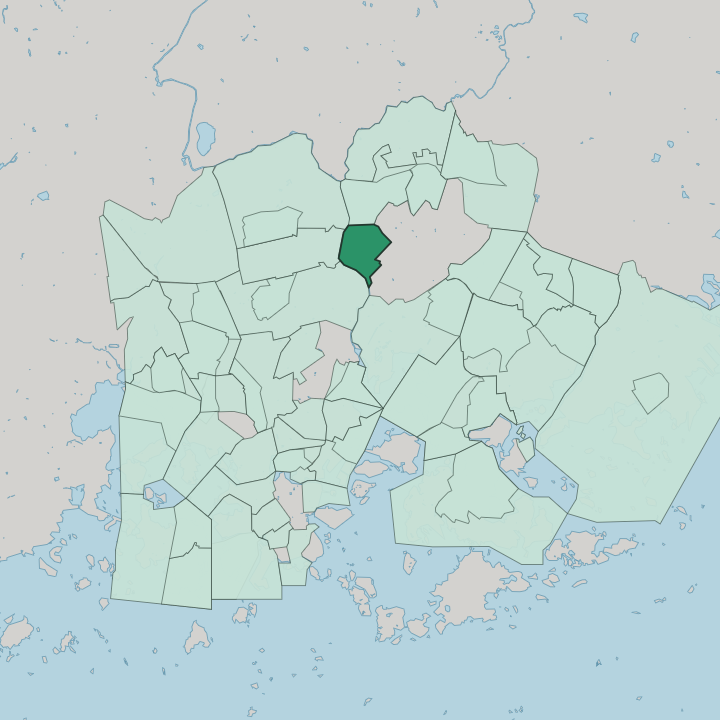 Map showing Pukinmäki — In Helsinki