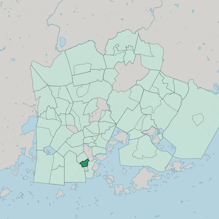 Map showing Punavuori — In Helsinki