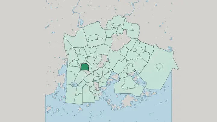 Map of Ruskeasuo in Helsinki