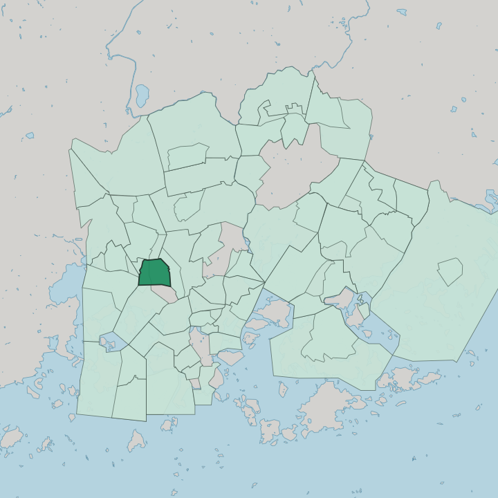 Map showing Ruskeasuo — In Helsinki