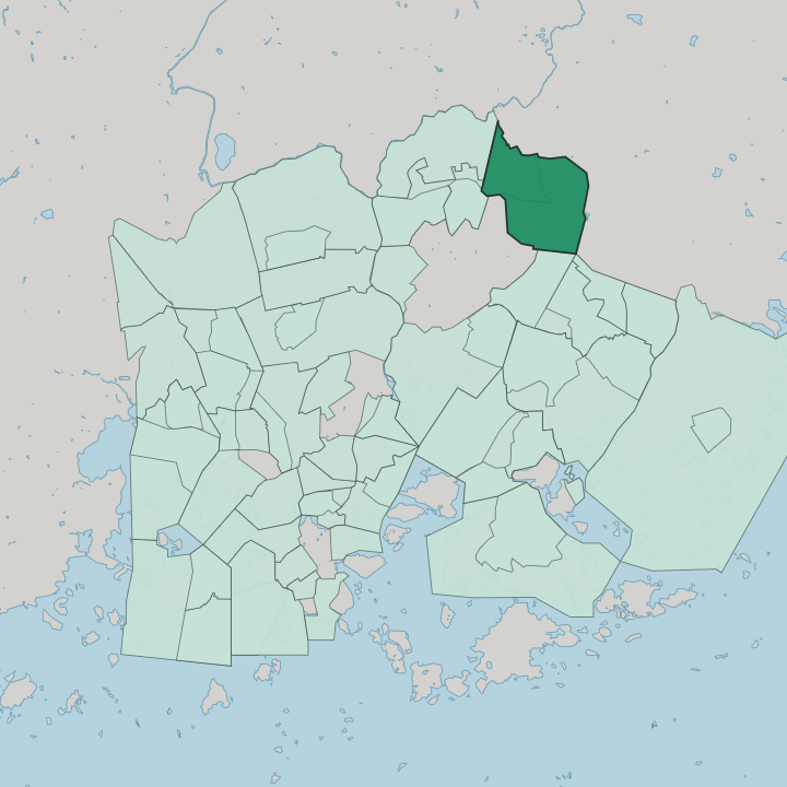 Map showing Suurmetsä — In Helsinki