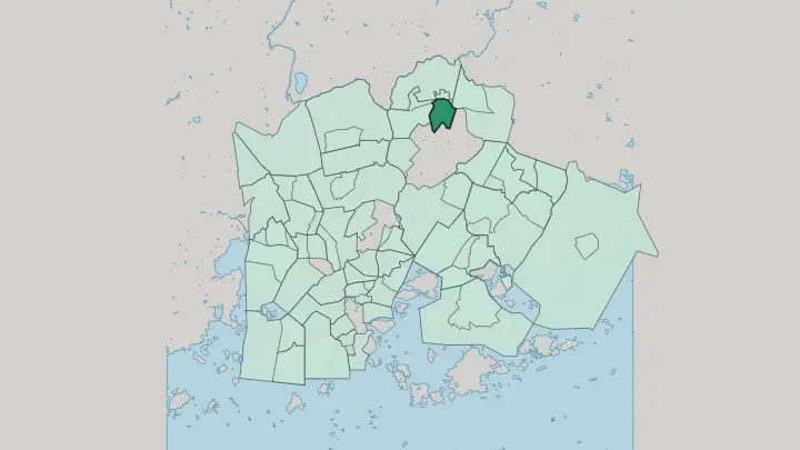 Map of Tapanila in Helsinki