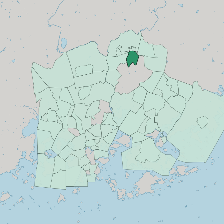 Map showing Tapanila — In Helsinki