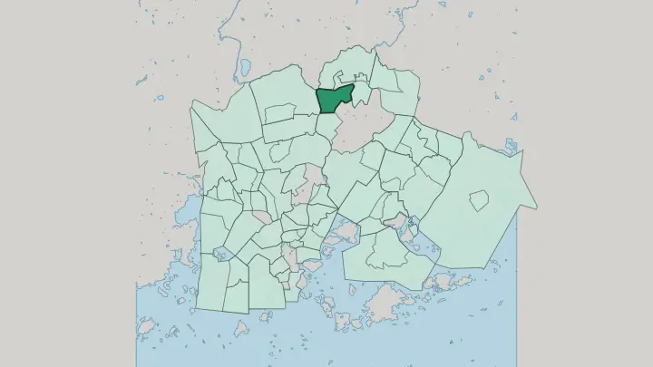 Map of Tapaninvainio in Helsinki
