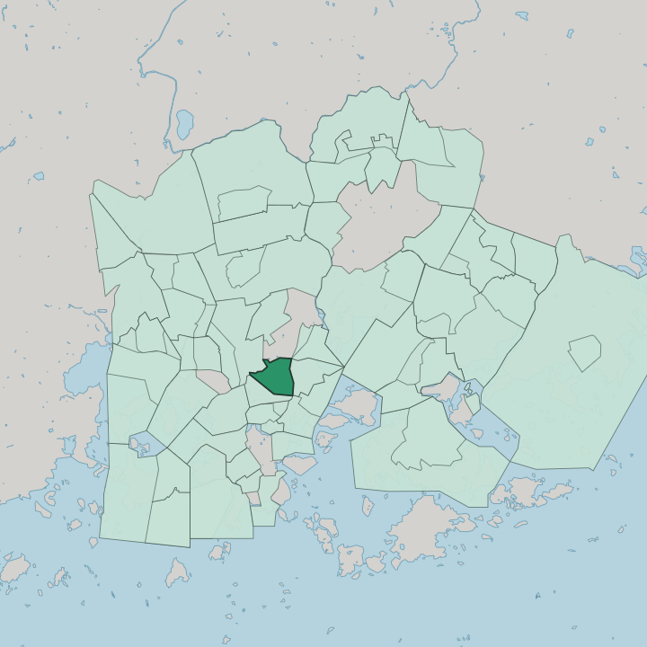 Map showing Vallila — In Helsinki