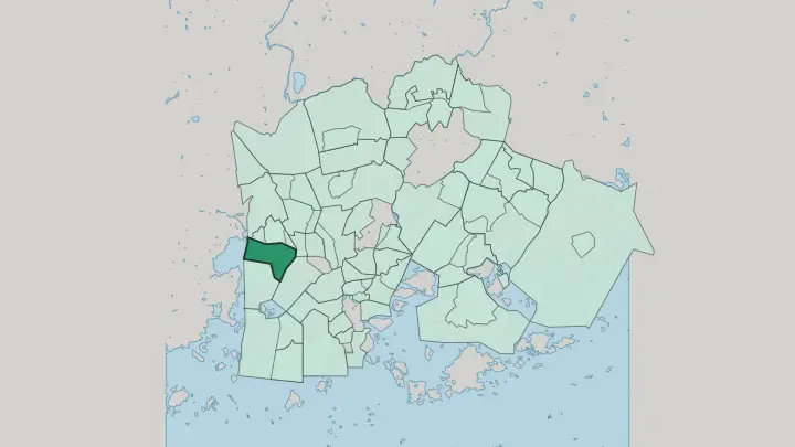 Map of Vanha munkkiniemi in Helsinki