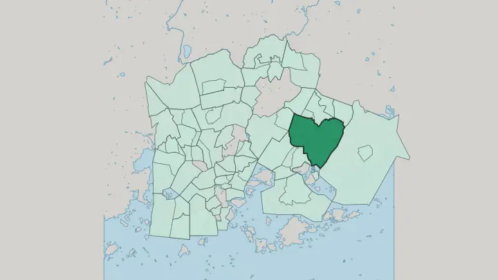 Map of Vartiokylä in Helsinki