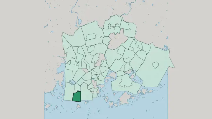 Map of Vattuniemi in Helsinki