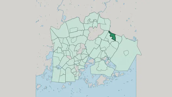 Map of Vesala in Helsinki
