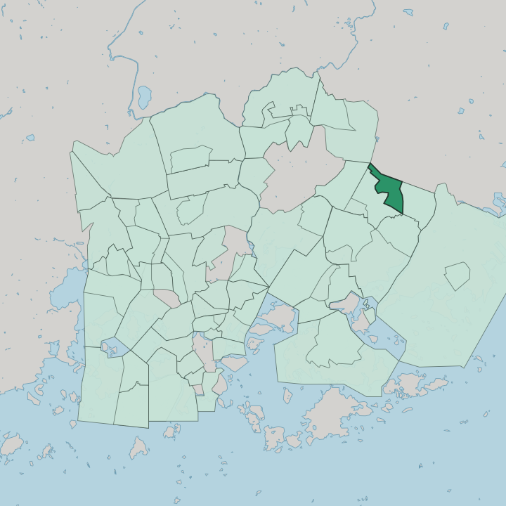 Map showing Vesala — In Helsinki
