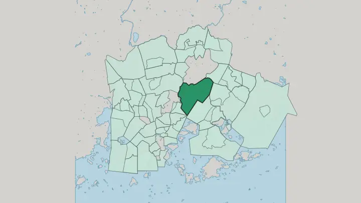 Map of Viikki in Helsinki