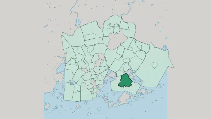 Map of Yliskylä in Helsinki