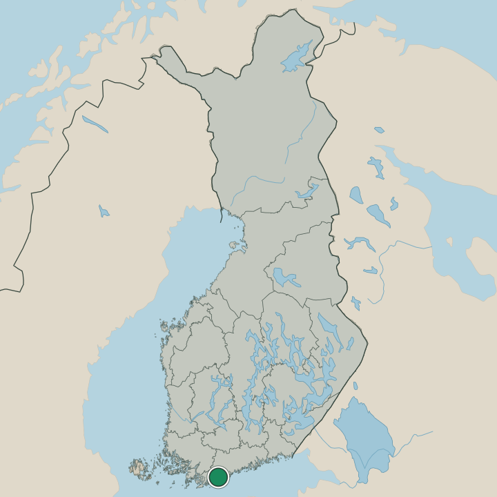 Map showing Ingå in Republic of Finland