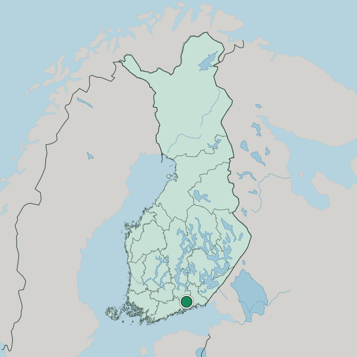 Map showing Lapinjärvi — In Finland
