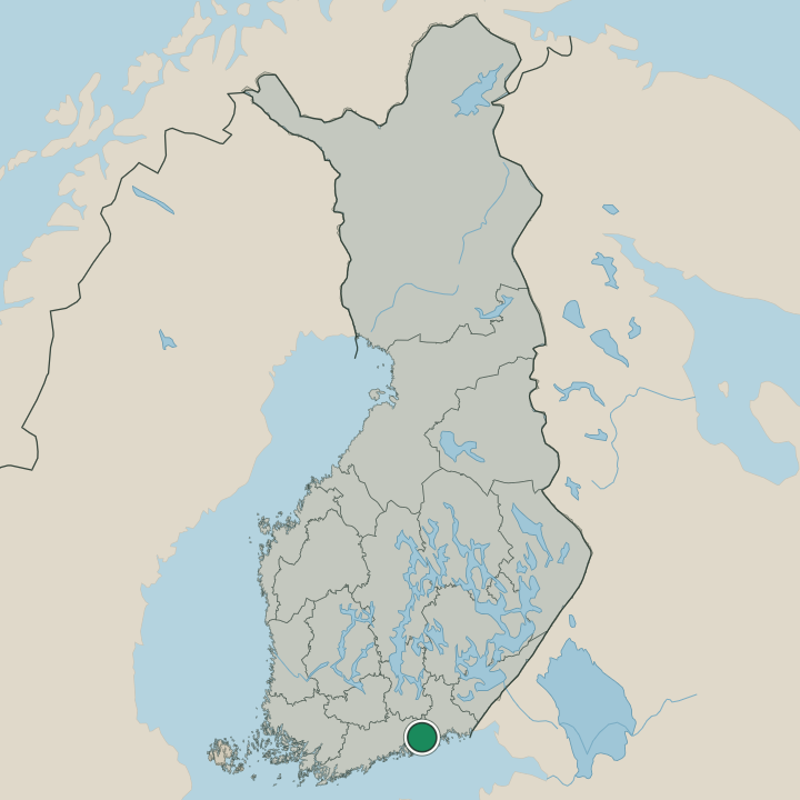 Map showing Lovisa in Republic of Finland