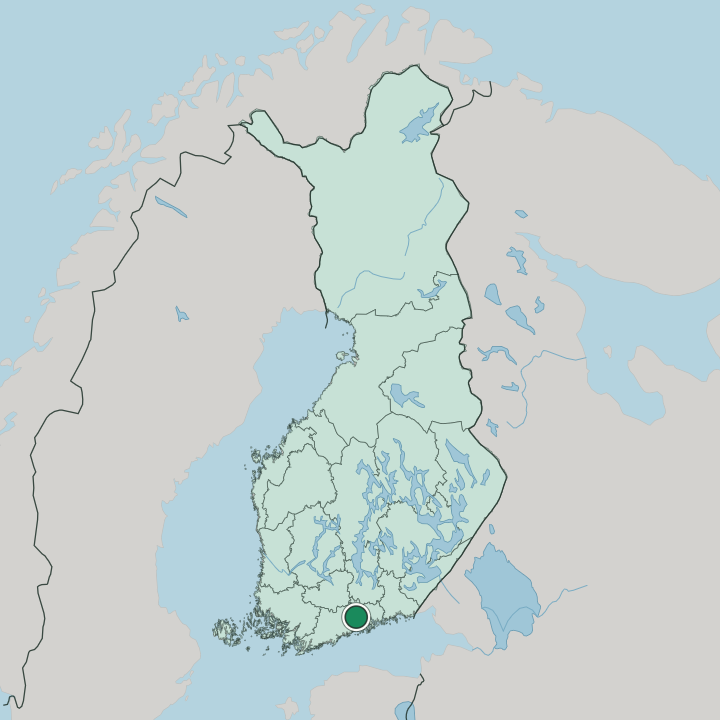 Map showing Pornainen — In Finland