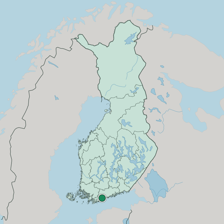 Map showing Siuntio — In Finland