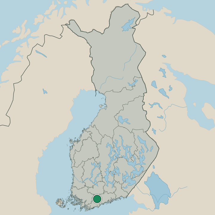 Map showing Vihti in Republic of Finland
