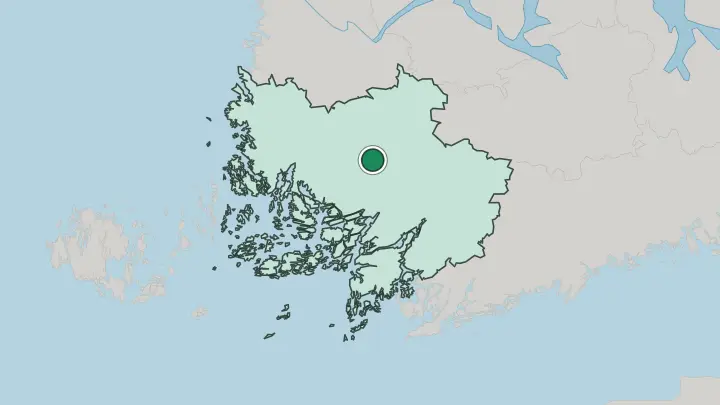 Map of Aura in Finland