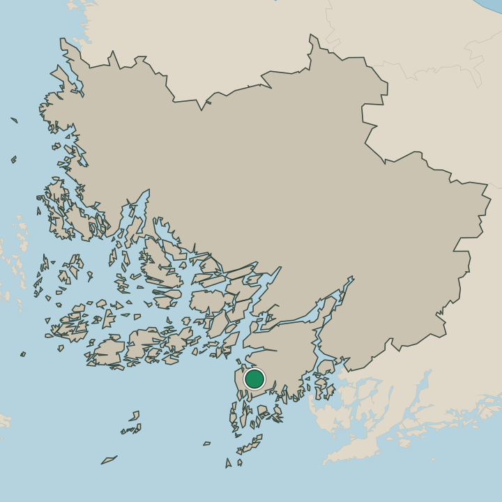 Map showing Dragsfjärd in Varsinais-Suomi